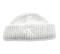 Calvin Klein CKJ Monogram Embroidery Short Beanie Eggshell