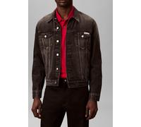 Jeansjacke CALVIN KLEIN JEANS, Damen, Gr. M, klein schwarz, Denim/Jeans, Obermaterial: 100% Baumwolle, unifarben, regular fit normal, Rundhals, eingesetzt angesetztes Bündchen, Jacken Jeansjacke, Regu