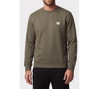 Sweatshirt CALVIN KLEIN JEANS "400GSM TRRY BDG CRWN", Herren, Gr. M, dusty olive, Sweatware, Obermaterial: 100% Baumwolle, lässig geschnitten normal, Rundhals, Bündchen, Sweatshirts Sweatshirt, Mit Ru