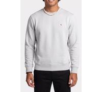 Sweatshirt CALVIN KLEIN JEANS "400GSM TRRY BDG CRWN", Herren, Gr. XL, marble gray, Sweatware, Obermaterial: 100% Baumwolle, lässig geschnitten normal, Rundhals, Bündchen, Sweatshirts Sweatshirt, Mit R