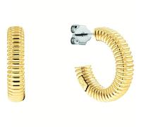 Paar Creolen CALVIN KLEIN "MODERN PURITY", gelbgoldfarben, edelstahlfarben, Ohrringe, Damen, Edelstahl (12491857-0) gelbgoldfarben, edelstahlfarben