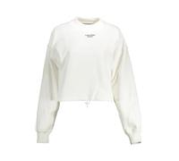 Calvin Klein Cropped Sweatshirt Bianco - Größe: 2XL
