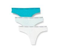 Calvin Klein Damen 3er Pack Brazilian Slips Low-Rise Unterwäsche, Mehrfarbig (Cool Breeze/White/Icy Moon), XXL