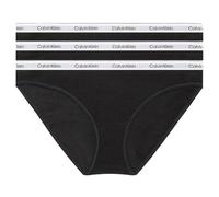 Calvin Klein Damen 3er-Pack Slips 000QD5207E Bikini-Form Baumwolle mit Stretch Schwarz XL