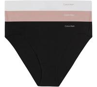Calvin Klein Damen 3er Pack Slips Bikini Form Nahtlos, Mehrfarbig (Black/White/Subdued), 3XL