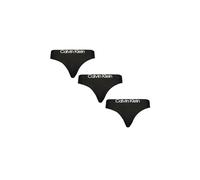 Calvin Klein Underwear String aus Baumwoll-Mix im 3er-Pack in Black, Größe M