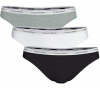 Calvin Klein Damen String 3er-Pack mit elastischem Bund Hellgrau Größe S