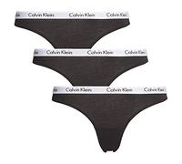 Calvin Klein Damen 3er Pack Strings Tanga, Schwarz (Black), S