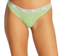Calvin Klein Damen 3er Pack Strings Thong Unterwäsche, Mehrfarbig (Highline Green/Buff Pink/Gry Htr), XL