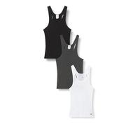 Calvin Klein Damen 3er Pack Tank Tops Scoop Neck Cotton mit Rundhalsausschnitt, Mehrfarbig (Black/White/Charcoal Heather), M