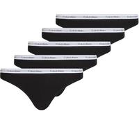 Calvin Klein Damen 5er Pack Slips Bikini Form Low Rise Unterwäsche, Mehrfarbig (Black/Black/Black/Black/Black), S