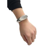 Calvin Klein Damen Armband mit oval geformtem Stein Edelstahl-Armband Arm-Schmuck Armreif KJ3QWD0201 Silber XS