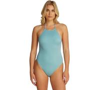 Calvin Klein Damen Badeanzug High Neck One Piece Neckholder, Türkis (Saltwater Aqua), L