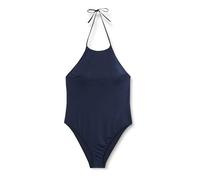 Calvin Klein Damen-Badeanzug, hoher Halsausschnitt, einteilig, Neckholder, Blau (Dark Sapphire), S, Blau (dunkler Saphir), S