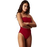 Calvin Klein Damen Badeanzug One Piece Bandeau, Rot (Quaint Berry), XL