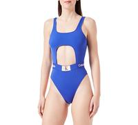 Calvin Klein Damen Badeanzug One Piece Cut Out, Blau (Midnight Lagoon), L