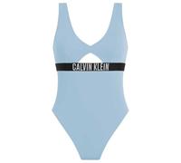 Calvin Klein Damen Badeanzug One Piece mit Cut-Out, Blau (Skim Blue), L