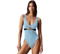 Calvin Klein Damen Badeanzug One Piece mit Cut-Out, Blau (Skim Blue), M