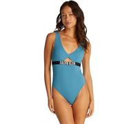 Calvin Klein Damen Badeanzug One Piece Rückenfrei, Blau (Storm Blue), L