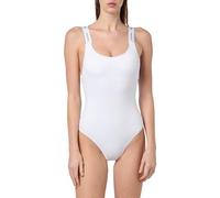 Calvin Klein Damen Badeanzug One Piece Tiefer Rücken, Weiß (Pvh Classic White), L