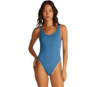 Calvin Klein Damen Badeanzug Scoop Back One Piece mit Logoträgern, Blau (Storm Blue), XL