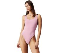 Calvin Klein Damen Badeanzug Scoop Back One Piece Rückenfrei, Rosa (Sweet Pink), XL