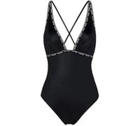 Calvin Klein Damen Badeanzug Sport, Schwarz (PVH Black), S