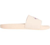 Pantolette CALVIN KLEIN "ESS SLIDE CV WN", Herren, Gr. 39, beige, Baumwolle, Textil, Basic, Schuhe Pantolette, Sommerschuh, Poolslides, Pantolette, Strandschuh mit Logoschriftzug (33083813-39) beige