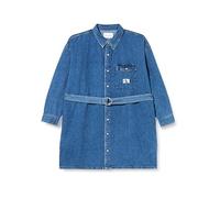 Calvin Klein Damen Belted Shirt Dress Plus J20j222349 Jeanskleider
