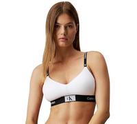 Calvin Klein Damen BH Bralette Light Lined Weich vorgeformte Cups, Weiß (White), L