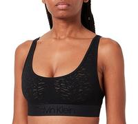 Calvin Klein Damen BH Bralette Unlined mit Spitzen-Details, Schwarz (Black), XS