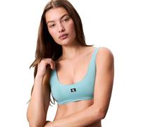 Calvin Klein Damen Bikini Oberteil Bralette Herausnehmbare Polster, Türkis (Saltwater Aqua), L