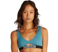 Calvin Klein Damen Bikini Oberteil Bralette mit Cut-Out, Blau (Storm Blue), 3XL