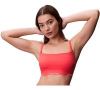 Calvin Klein Damen Bikini Oberteil Bralette Square Neck mit verstellbaren Trägern, Rosa (Punch Pink), L