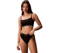 Calvin Klein Damen Bikini Oberteil Bralette Square Neck mit verstellbaren Trägern, Schwarz (Black), L