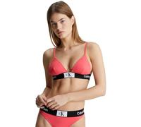 Calvin Klein Damen Bikini Oberteil Triangel Fixed Triangle-Rp ohne Bügel, Rosa (Calypso Coral), XL