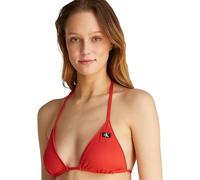 Calvin Klein Damen Bikini Oberteil Triangel Herausnehmbare Polster, Rot (Flaming Chili), XS