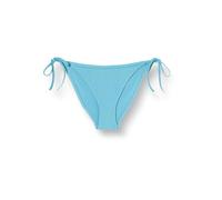 Calvin Klein Damen Bikinihose Seitliche Schnürung String Side Tie mit Logo-Badge, Blau (Adriatic Blue), XS