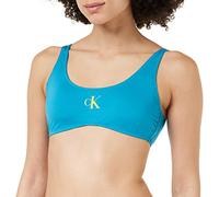 Calvin Klein Damen Bikinitop Bralette Gepolstert, Blau (Clear Turquoise), L