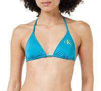 Calvin Klein Damen Bikinitop Triangel Gepolstert, Blau (Clear Turquoise), S