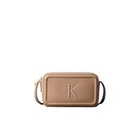 Mini Bag CALVIN KLEIN "BOLD CK CAMERA BAG", Damen, Gr. B/H/T: 20cm x 12cm x 7cm, desert taupe, Lederimitat, unifarben, Taschen, kleine Damen-Umhängetasche, Schultertasche, Kamerabag mit CK-Logo (66047
