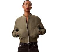 Bomberjacke CALVIN KLEIN JEANS, Damen, Gr. L (42), dusty olive, Web, Obermaterial: 100% Polyamid, unifarben, regular fit normal, Rundhals, eingesetzt Rippbündchen, Jacken Bomberjacke, Regular fit mit