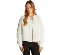 Calvin Klein Damen Bomberjacke Quilted Jacket Dünn, Elfenbein (Ivory), L