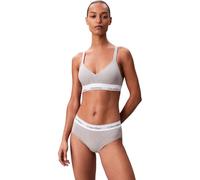 Calvin Klein Damen Bralette Lift mit Logobund, Grau (Grey Heather), S