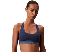 Calvin Klein Damen Bralette Unlined mit Logobund, Blau (Dark Denim), S