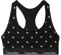Calvin Klein Damen Bralette Unlined mit Logobund, Schwarz (Diamond Logo), Größe S