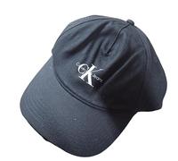 Calvin Klein Damen Cap Printed Monologo aus Baumwolle, Schwarz (NA Black), Einheitsgröße