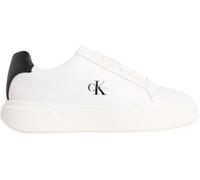 Calvin Klein Damen Cupsole Sneaker Chunky Laceup aus Leder, Weiß (White/Black/White), 38