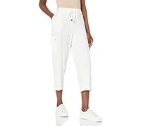 Calvin Klein Damen Crop-Cargohose Lässige Hose, Weiß (Soft White), M