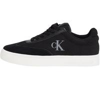 Sneaker CALVIN KLEIN JEANS "CLASSIC CUPSOLE LOW MIX MG WN", Damen, Gr. 39, schwarz, Textil, Leder, Lederimitat, sportlich, Schuhe, Schnürschuh, Freizeitschuh, Halbschuh mit Logoschriftzug seitlich (28
